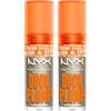 NYX Professional Makeup Duck Plump Gloss Lucidalabbra Tonalità 20 Quazy Silver Rimpolpante Finish Lucido Luminoso per Labbra Grandi e Carnose con Zenzero e Peperoncino - 2 Lipgloss da 7ml
