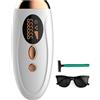 AUITRONCARE Depilazione IPL, depilazione laser a casa per donne e uomini, 999.999 lampeggia dispositivo permanente di depilazione su viso, gambe, braccia, linea bikini
