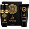 Generico Set Profumo con Eau de Parfum 100 ml e Body Lotion o Shower Gel 150 ml in Scatola Elegante Varianti Unisex e Donna Kyra o Aswad Fragranze Intense Raffinate Idea Regalo (Aswad)