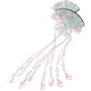 IWOWHERO 2 Pezzi Japanese Style Fan Hair Clips With Beaded Tassels Kimono Flower Barrette For Hanfu Wedding Cosplay And Traditional Festival Hair Accessories