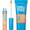 Rimmel London Fondotinta Liquido Kind&Free Antiossidante Vegan Texture Leggera Lunga Tenuta 160 Vanilla + Correttore Liquido Idratante Illuminante Formula Naturale Lunga Durata 010 Fair - 2 Cosmetici