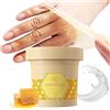 Generic Maschera per le mani in cera di latte al miele, maschera esfoliante per le mani, maschera peel off al miele, crema idratante profonda al latte e miele per le mani, idratante, nutriente, esfoliante per