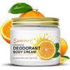 Soelegant Deodorante per il corpo, senza alluminio, profumato all'arancia, deodorante per tutto il corpo, per donne e uomini, crema invisibile in stick controlla il sudore e gli odori 48 h, delicato sulla pelle