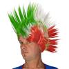 Zeus Party Parrucca con Cresta Tricolore Italia - Parrucchino Punk Italiano Capelli Finti