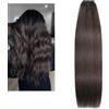 Larafona Extension 9A Sew in capelli veri e propri, 100% Remy Human Hair Weave Liscio, 100 g/pc 65 cm