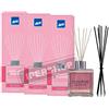Dc Casa DEA SET 3 DIFFUSORI DI FRAGRANZA SENSUAL 200 ML + RICAMBIO 10 BASTONCINI NERI