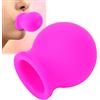 ZJchao Dispositivo Lip Plumper, Lips Enhancer Beauty Bigger Mouth Quickly Face Clean Massage Pompa per Labbra in Silicone con Pennello(rosa)