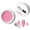 HADAVAKA Nail Extension Builder Gel, Nail Gels Kit- Solid Gel Nail Glue, Clear Nude Pink Hard Gel Nails Extension Gel Set, For Beginners Diy Nail Art Manicure Set At Home (Pink)