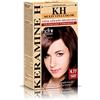 Keramine H Crema Colorante Ristrutturante, Castano Ambra - 3 Confezioni da 110 ml - Totale: 330 ml
