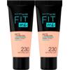 Maybelline New York Fit Me Matte & Poreless Fondotinta Liquido Opacizzante Pelli da Normali a Grasse Colore 230 Natural Buff - 2 Cosmetici
