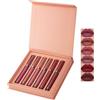 HADAVAKA Set Di Rossetti Opachi A 6 Colori, Impermeabili A Lunga Durata, Vellutati, Lucidalabbra Trucco Popolare
