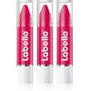 Labello Lips2Kß Color Lip Balm Hot Pink in confezione da 3 (3 x 3 g), cura delle labbra con colori intensi, rossetto con vera cura Labello, rosa