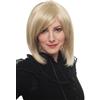 WIG ME UP - Parrucca Biondo Caschetto Riga Laterale Cotonata 30 cm 1215-22