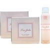 FEI FAN SET TRÈS JOLIE: 2xEau De Toilette, Profumo Dalle Note Romantiche, Dall'Agrumato Alle Note Della Fragola e Il Gelsolimo Rosa 100ml+Deodorante, Creato Per Una Giovane Donna, Audace e Viaggiatrice 150ml
