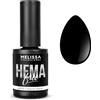 Melissa Professional Smalto Gel, Hema Free Semipermanente, Made USA, 9 Ml, Uv LED, Soak Off, Nail Polish (Nero Intense Black)