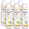 Dove Confezione da 6 deodorante spray Dove con complesso di zinco e profumo di agrumi e pesca, 6 x 150 ml