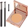 Dujuanus Colored Clay CC Undereye Corrector, Under Eye Concealer with Brush, Dark Circle Defense, Under Eye Color Corrector for Dark Circles (Medium-Tan Peach)