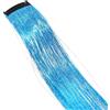 Wambere 4 extension per capelli sintetici con clip, accessori per capelli per ragazze, ciocche di capelli colorate, 50 cm, per donne, ragazze, feste, festival, cosplay, blu cielo