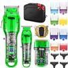 DSP® Hair Clipper, Trimmer, Beard Shaver Kit for Men Professional Barber Set for Hair and Beard Cutting Zero Gap Beard Trimmer, Rechargeable Bald Fade Clippers with LED Display (Green)