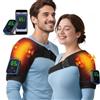 Kouamor Massaggiatore per spalle con riscaldamento e applicazione, 7 temperature (40 - 70 °C) e 3 modalità di vibrazione, 5000 mAh, ricaricabile, cuscino massaggiante senza fili per spalle, collo e schiena (2