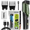 Generic Rasoio elettrico per baffi, rasoio per barba a vuoto taglio di capelli di precisione | IPX6 impermeabile con 2 pettini, tagliabarba ricaricabile per baffi e del viso
