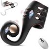 Girlove 3 IN 1 Anello Vibrante Pene per Coppia, Vibratori Sex Toys per Stimolare il Clitoride e Punto G per Donne, Medical Silicone Cock Ring con 10 Modalità, Morbido ed Elastico, Durevole (YDL-021)