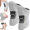 HYPYXUS Dispositivo di assistenza al ginocchio, booster di protezione del ginocchio, immobilizzatore al ginocchio, supporto per le articolazioni della virgola per braccio per ginocchio (2Pcs,Gray)