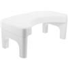 Alipis Sgabello Wc Adulti in Pp Bianco Funzione Antiscivolo e Capacità di Carico Elevata per Bagno e Uso Domestico, Sgabello Comodo per Rialzo Toilette