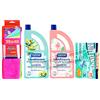 YESHI SET LAVA & INCERA FRAGRANZE: MADITERRANEO 1000ML, ROSA TEA 1000ML+ PANNI GAMEX+ Pacco 5 Pezzi Panni Microfibra 30X40 cm
