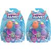HATCHIMALS Alive, Confezione con Due Uova Che Si schiudono con l'Acqua e Passeggino, Giocattoli per Bambine e Bambini dai 3 Anni in su (Confezione da 2)