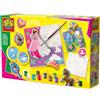 SES Creative Moulage et peinture - Toiles pour peindre des princesses 3x - Loisirs créatifs - SES CREATIVE - Réaliser 3 peintures de prince