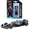Burago Bburago - F1 Mercedes-AMG F1 W16 2025#63 George Russell, Auto Diecast in Scala 1:64, Replica Dettagliata Monoposto Formula 1, Colori Ufficiali, Blister da Collezione, Età Consigliata 14+ Anni