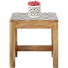 Penguin Home - 3320 Tavolino da salotto Nesting Coffees, piano in resina stampato e telaio in legno, tavolino rettangolare, set per salotto e ufficio, Legno Naturale And Black & White Resin, Grande