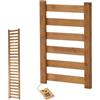 HOMERZO Reticolo modulare per piante rampicanti alto 50 cm - Spalliera per vasi Homerzo - Parete in legno espandibile per balcone, terrazza (Marrone, 36 cm)