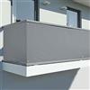 BAKAJI Telo Copertura Frangivista Frangivento per Ringhiera Protezione Balcone Dimensione 600 x 90 cm in Tessuto PVC Aggancio ad Occhielli Corda 24mt Inclusa (Grigio Chiaro)