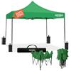 Zendea - Gazebo Verde 3x3 Pieghevole Impermeabile con Struttura Rinforzata e Copertura Oxford 600D PVC, Montaggio Rapido a Fisarmonica per Giardino ed Eventi, 4 Sacchi Stabilità Inclusi