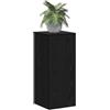 vidaXL Supporti per Piante 2 pz, Neri in Rovere, 30 x 30 x 70 cm, in Legno ingegnerizzato. Design Moderno, portaoggetti Decorativi Alti, espositori da Giardino, contemporanei. Base Elevata per mensol