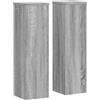 vidaXL Supporti per Piante 2 pz Grigio 17x17x60 cm in Multistrato, Supporto per Fiori, Supporto per vasi per Piante, Supporto per vasi per Piante