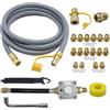 QEWHDJQ Kit di conversione da propano a gas naturale QEWHDJQ aggiornato, adatto per Weber Genesis, Spirit, Genesis II, Spirit II Gril, kit di conversione da gas naturale da 10 piedi con regolatore e ugelli