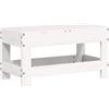 vidaXL Poggiapiedi da Giardino Bianco 62x30x32 cm Legno Massello Pino