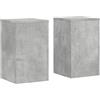 vidaXL Supporti per Piante 2 pz Grigio 30x30x50 cm Legno Multistrato, Supporto per Fiori, Porta Fiori, Supporto per Piante da Interno, Porta Piante