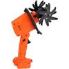 Fockety Motocoltivatore a batteria, 235 giri/min, 4 denti in acciaio, larghezza di lavoro di 10 cm, motocoltivatore elettrico giardino, motocoltivatore portatile, motocoltivatore