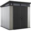 Keter Casetta da Giardino Artisan 7x7, Effetto legno spazzolato, Grigio, 4,7 m², 214x218x226H cm