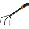 BRADAS - KT-Y6003, Sarchiatore in acciaio de luxe, Arieggiatore manuale per orto e giardino, Rastrello Frangizolle a 3 punte Largo 7,5 cm.