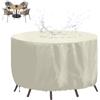 XHBJSH Coperture per Mobili da Giardino Rotonde 150x50cm Copertura per Mobili Esterno, Impermeabile Resistente UV Tessuto 420D Oxford Giardino Tavoli Sedie Coperture, Copertura Rotonda per Tavolo da Patio