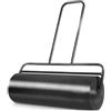 GYMAX 48L Rullo per Erba Riempibile, Rullo Manuale da Giardino con Diametro di 30 cm, Rullo per Prato in Metallo, Riempibile con Acqua/Sabbia, Verde (Nero)