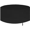 AXFZZRS Copertura per Mobili da Giardino, Telo Protettivo Rotonda per Tavolo e Sedie da Esterni, 420D Oxford, Impermeabile & Antipolvere & Anti-UV & Resistente allo Strappo - Nero (120x70cm)