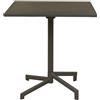 milani home Tavolo in Metallo per Bar da Esterno Giardino con Piano Ribaltabile, Cm 70 X 70 X 73 H Colore Taupe