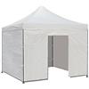 GrecoShop Teli/Parete/Copertura laterale per gazebo pieghevole impermeabile 3x3m Bianco - Mod. Loop