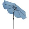RELAX4LIFE Ombrellone da Giardino 270cm, Parasole da Esterno con 8 Stecche, Inclinazione Regolabile, per Giardino, Spiaggia e Balcone (Blu-Stile2)